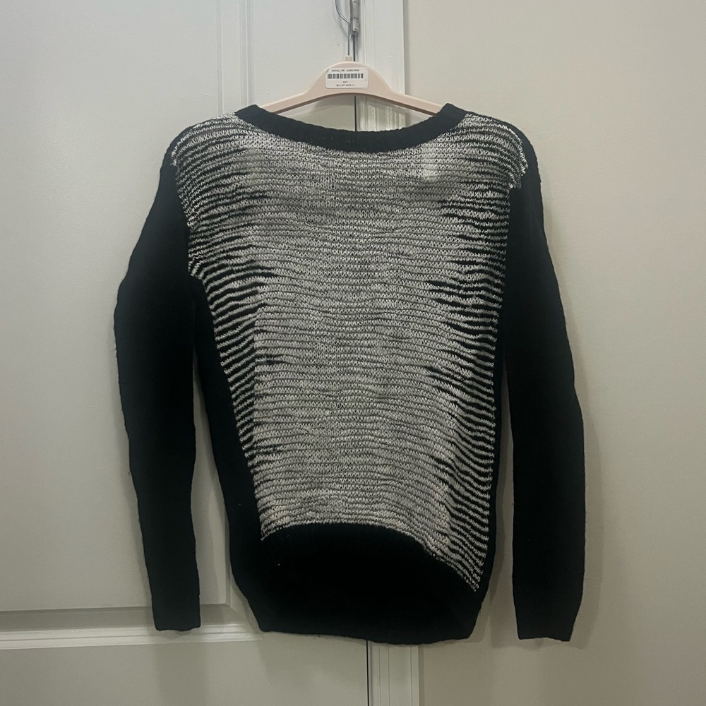 Grace Elements Black & White Long Sleeve Knit Sweater Size Medium